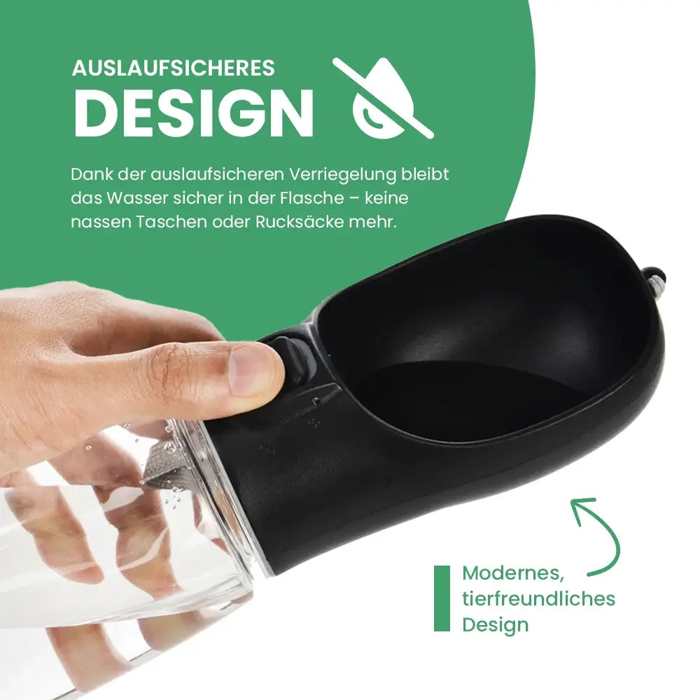 Stylische Hundetrinkflasche für unterwegs